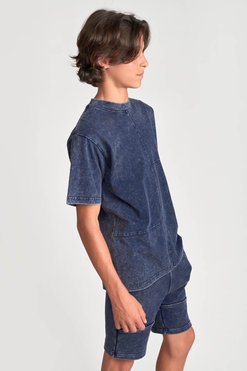 Le Temps Des Cerises T-shirt Sarobo Bleu Délavé