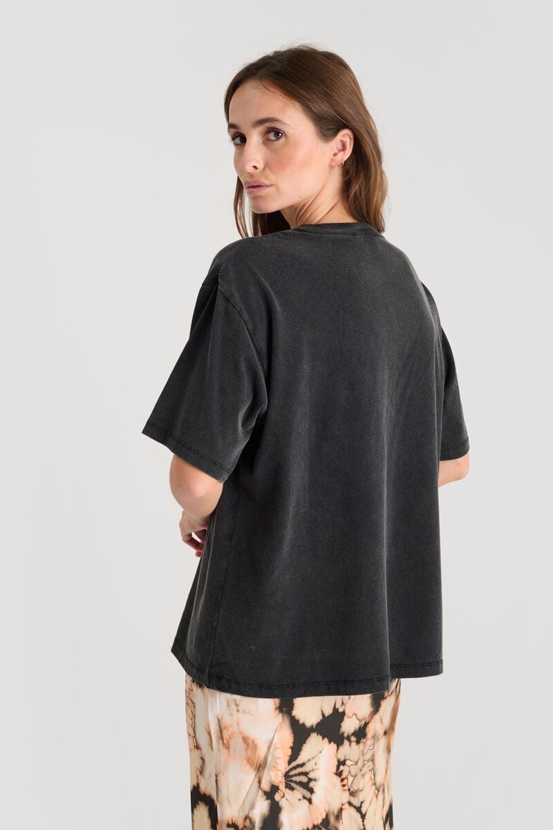 Le Temps Des Cerises T-shirt Scavo Noir Imprimé