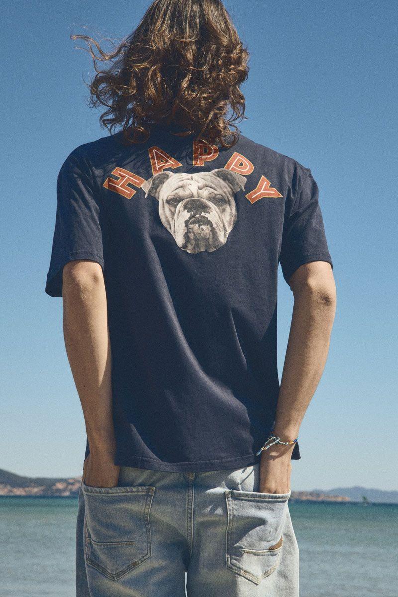 le temps des cerises T-shirt Scullybo bleu marine