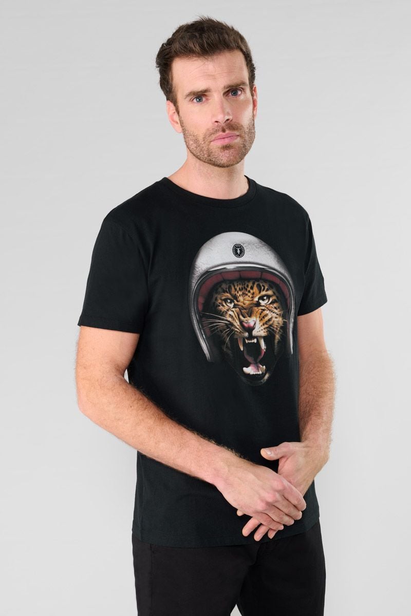 Le Temps Des Cerises T-shirt Seth Noir Imprimé