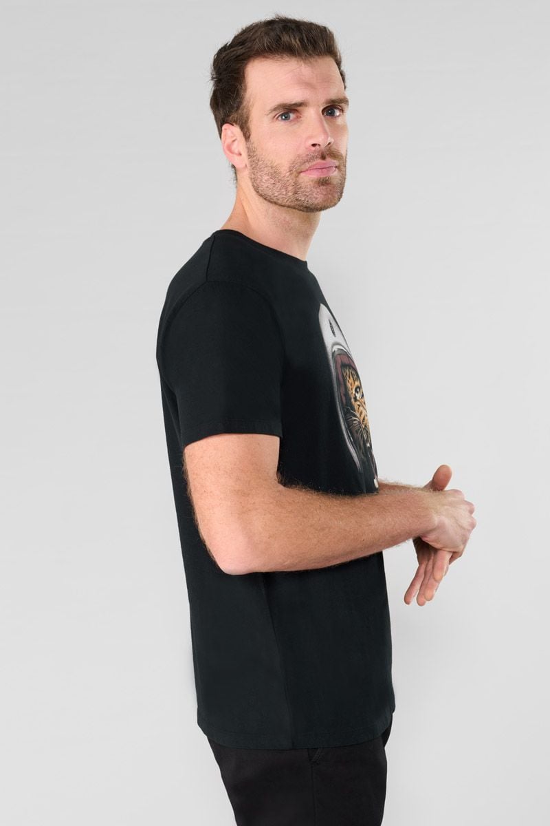 Le Temps Des Cerises T-shirt Seth Noir Imprimé