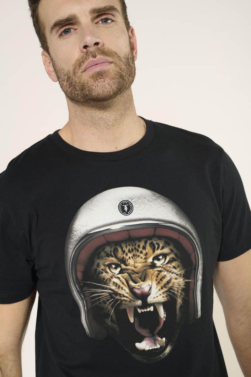 le temps des cerises T-shirt Seth noir imprimé