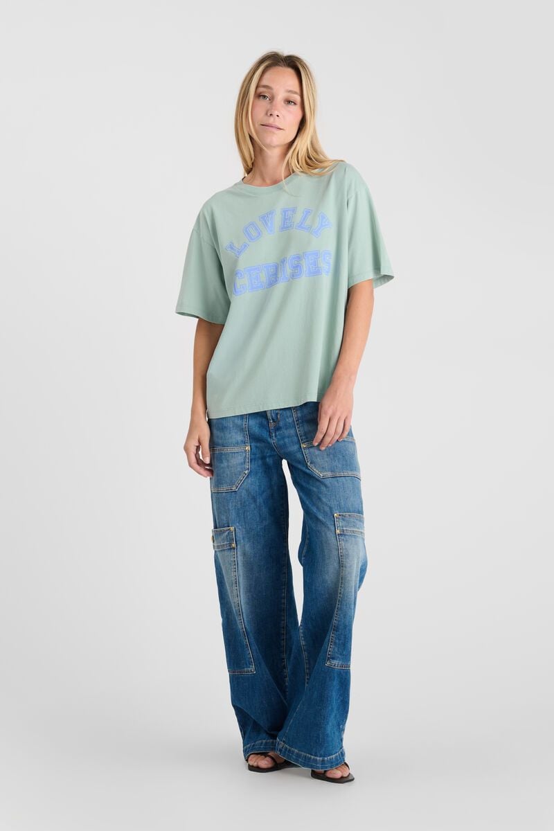 Le Temps Des Cerises T-shirt Sherri Bleu Imprimé