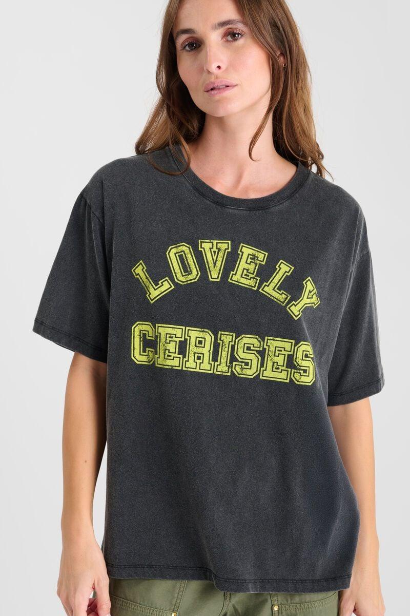 Le Temps Des Cerises T-shirt Sherri Noir Imprimé