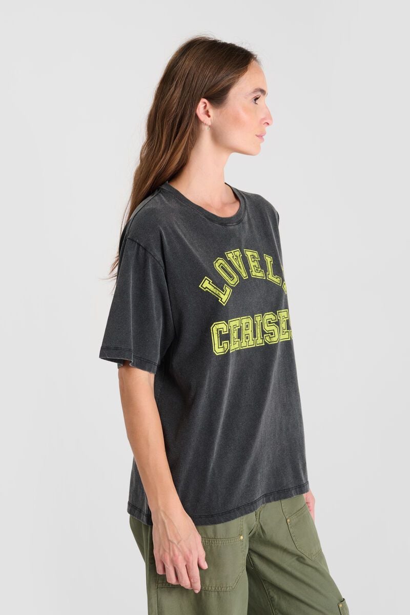 Le Temps Des Cerises T-shirt Sherri Noir Imprimé