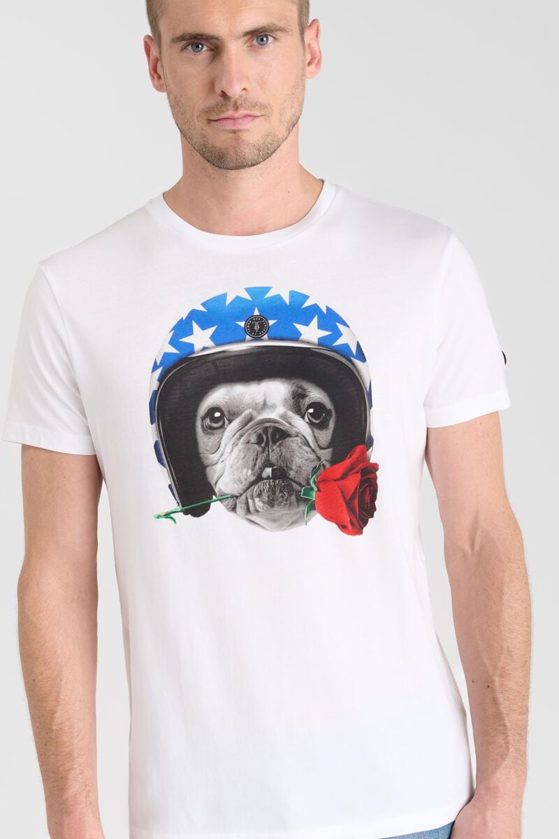 Le Temps Des Cerises T-shirt Soline Blanc Imprimé