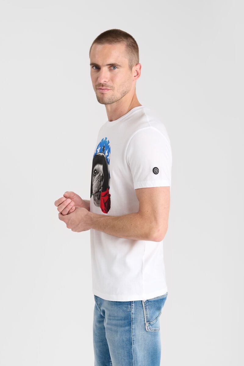 Le Temps Des Cerises T-shirt Soline Blanc Imprimé