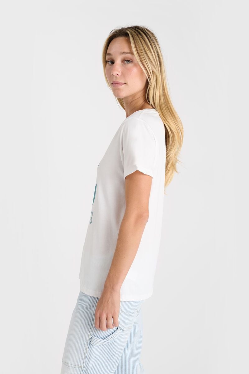 Le Temps Des Cerises T-shirt Taolo Blanc Imprimé