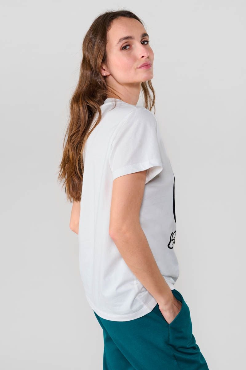 Le Temps Des Cerises T-shirt Taolo Blanc Imprimé