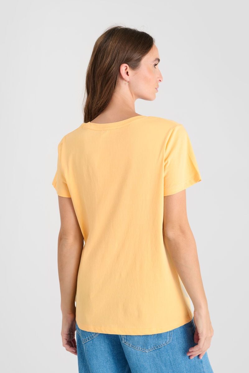 Le Temps Des Cerises T-shirt Taolo Jaune Imprimé