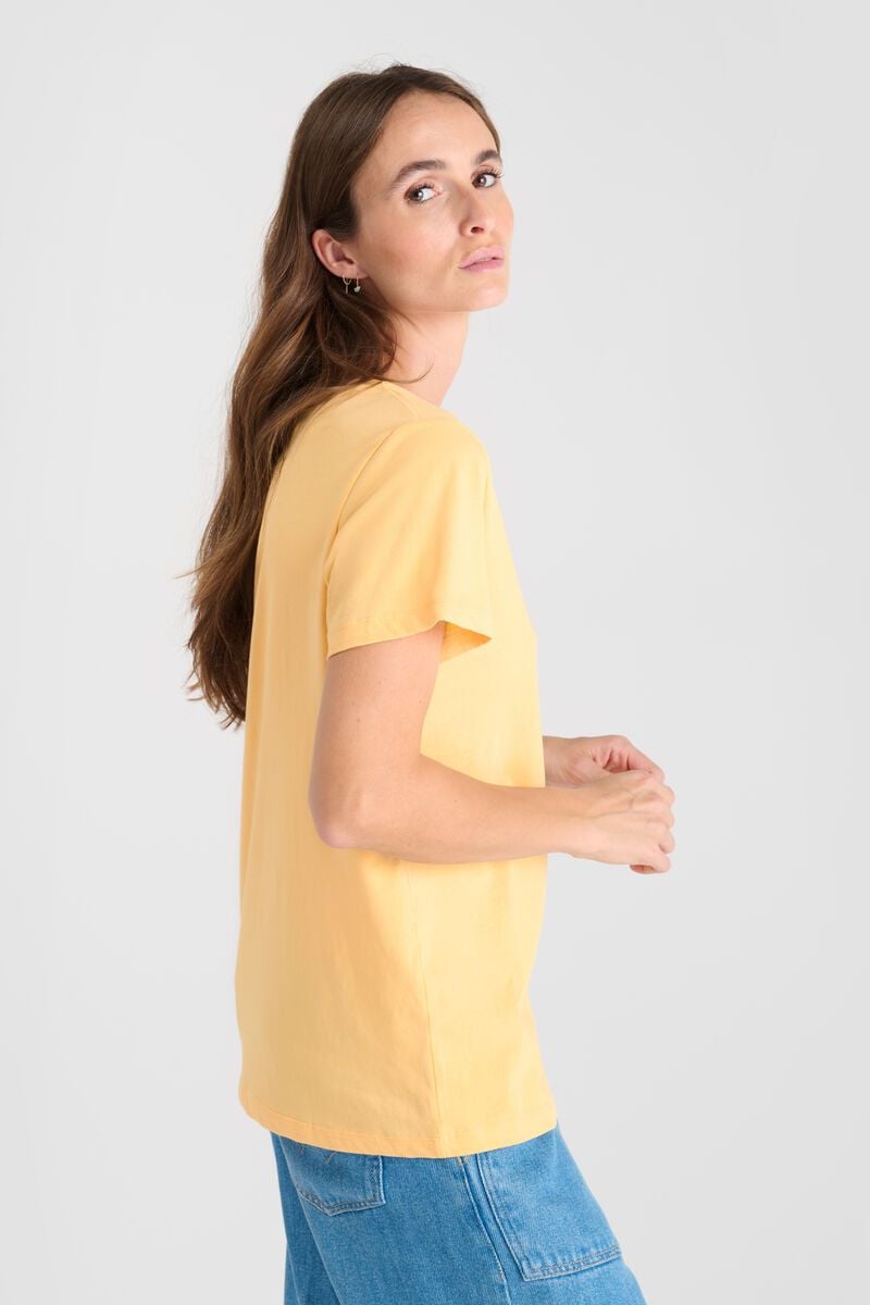Le Temps Des Cerises T-shirt Taolo Jaune Imprimé