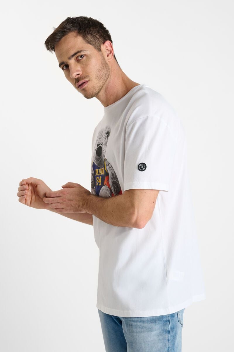 Le Temps Des Cerises T-shirt Tatia Blanc Imprimé