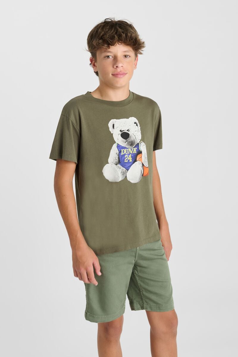 Le Temps Des Cerises T-shirt Tatiabo Kaki Imprimé