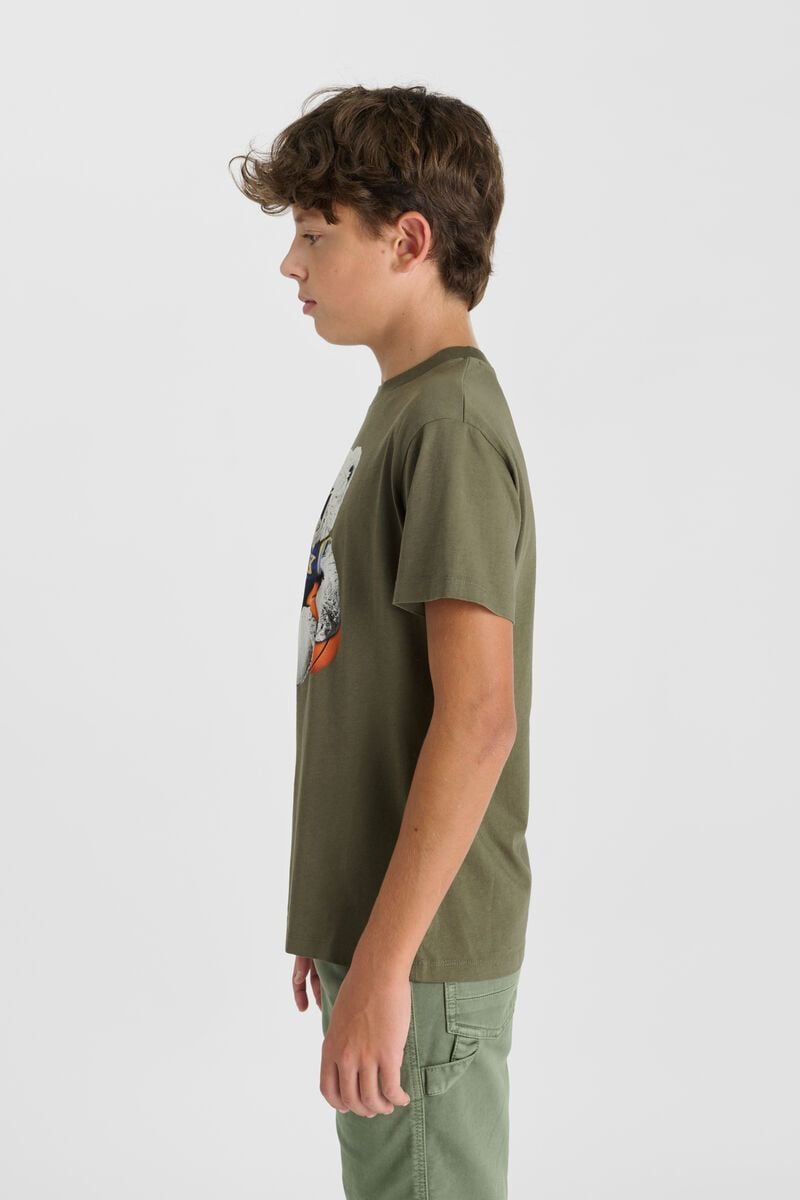 Le Temps Des Cerises T-shirt Tatiabo Kaki Imprimé