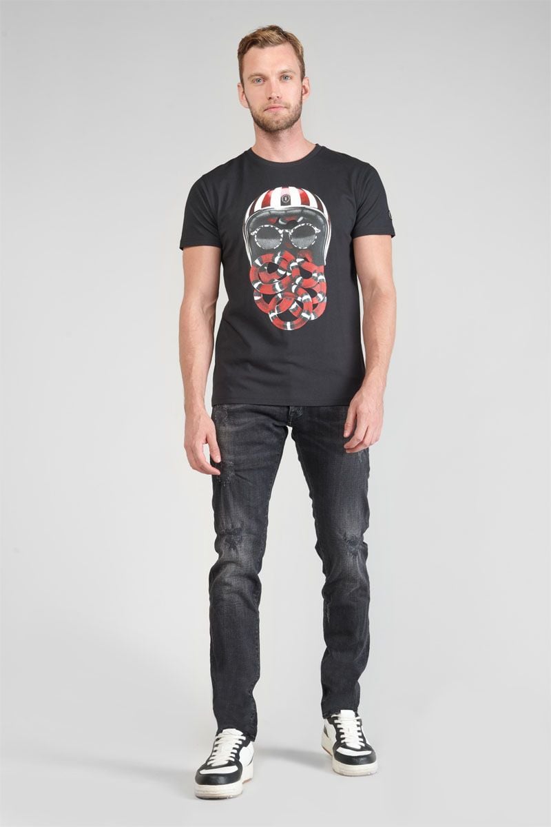 le temps des cerises T-shirt Velk noir imprimé