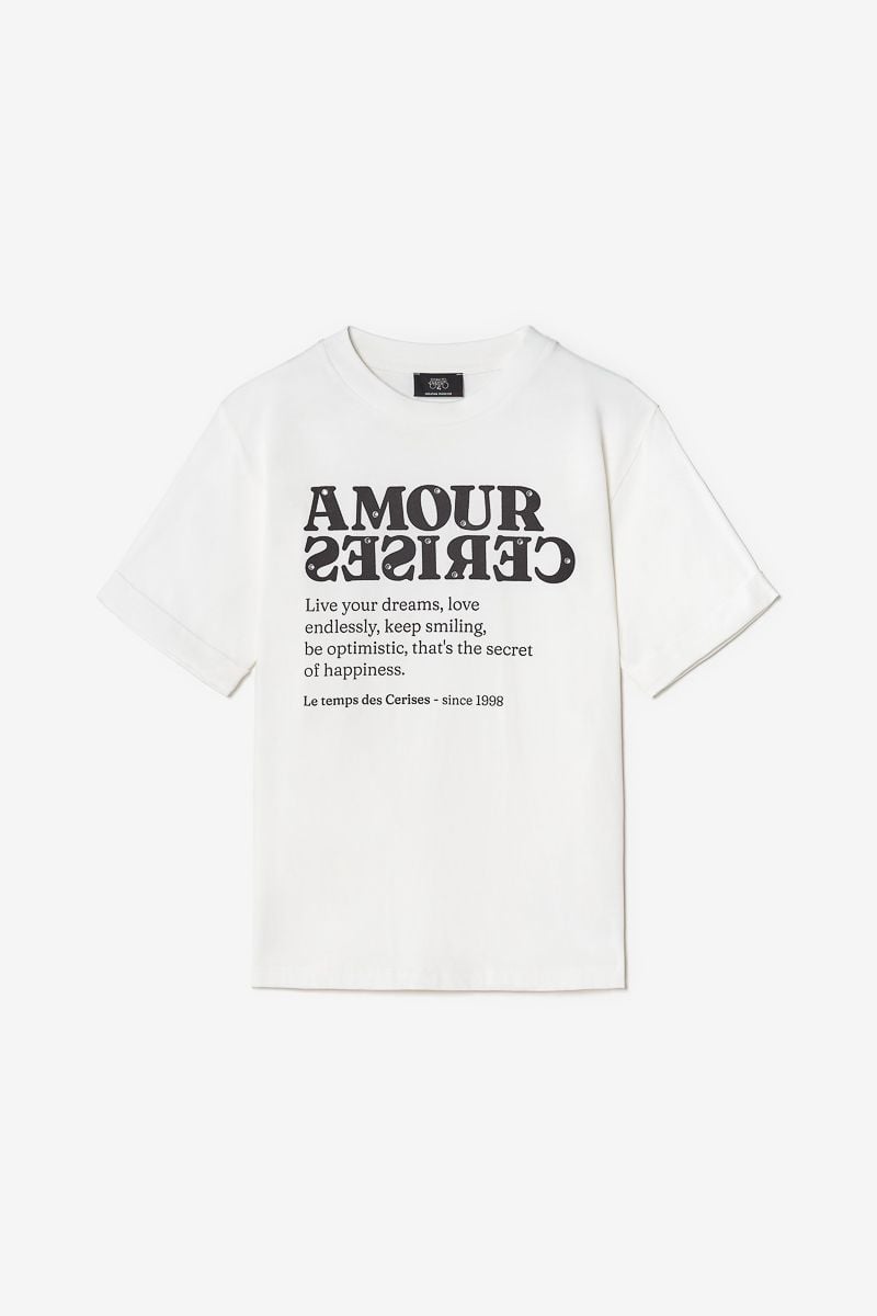 le temps des cerises T-shirt Victoiregi blanc