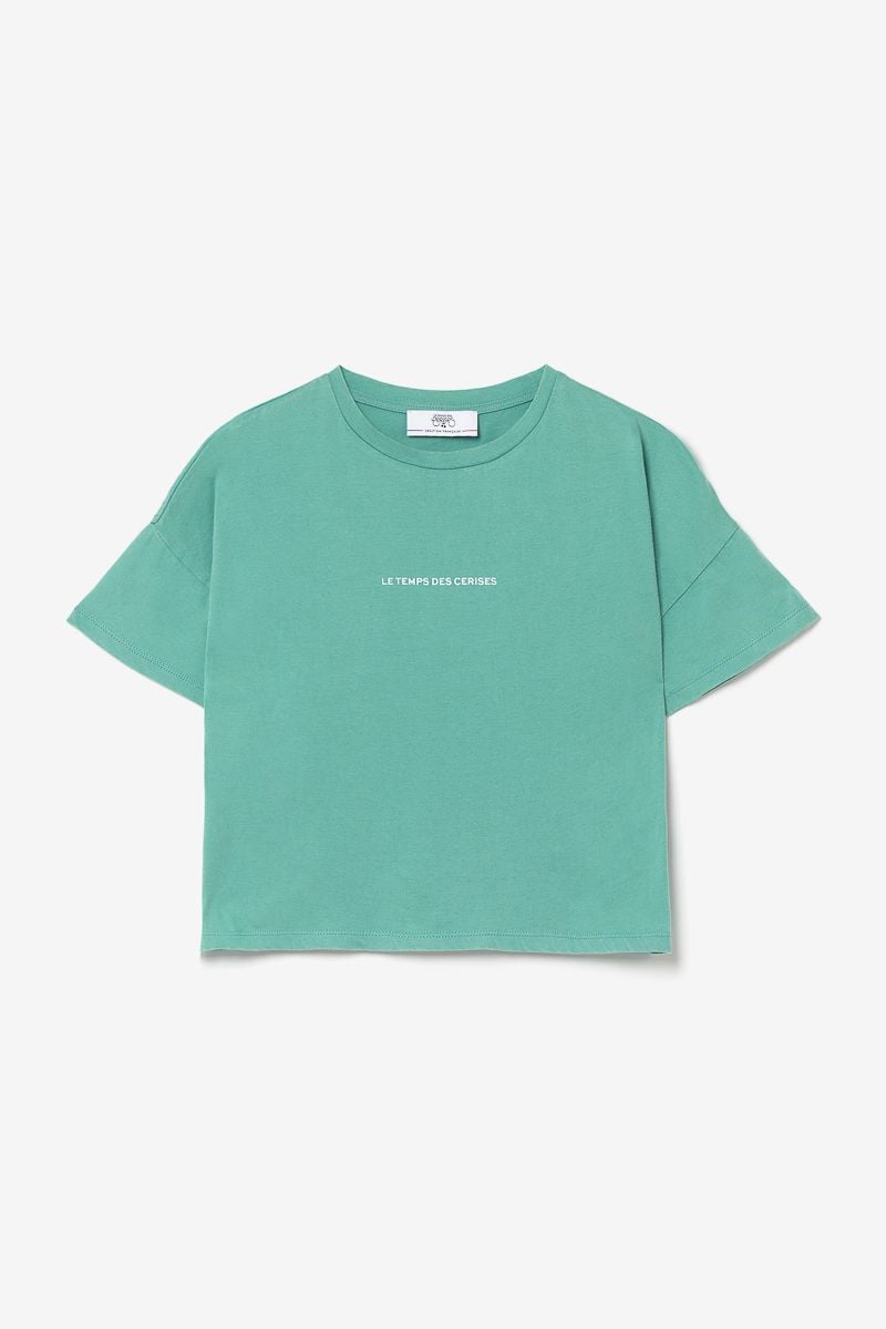le temps des cerises T-shirt Vinagi vert menthe