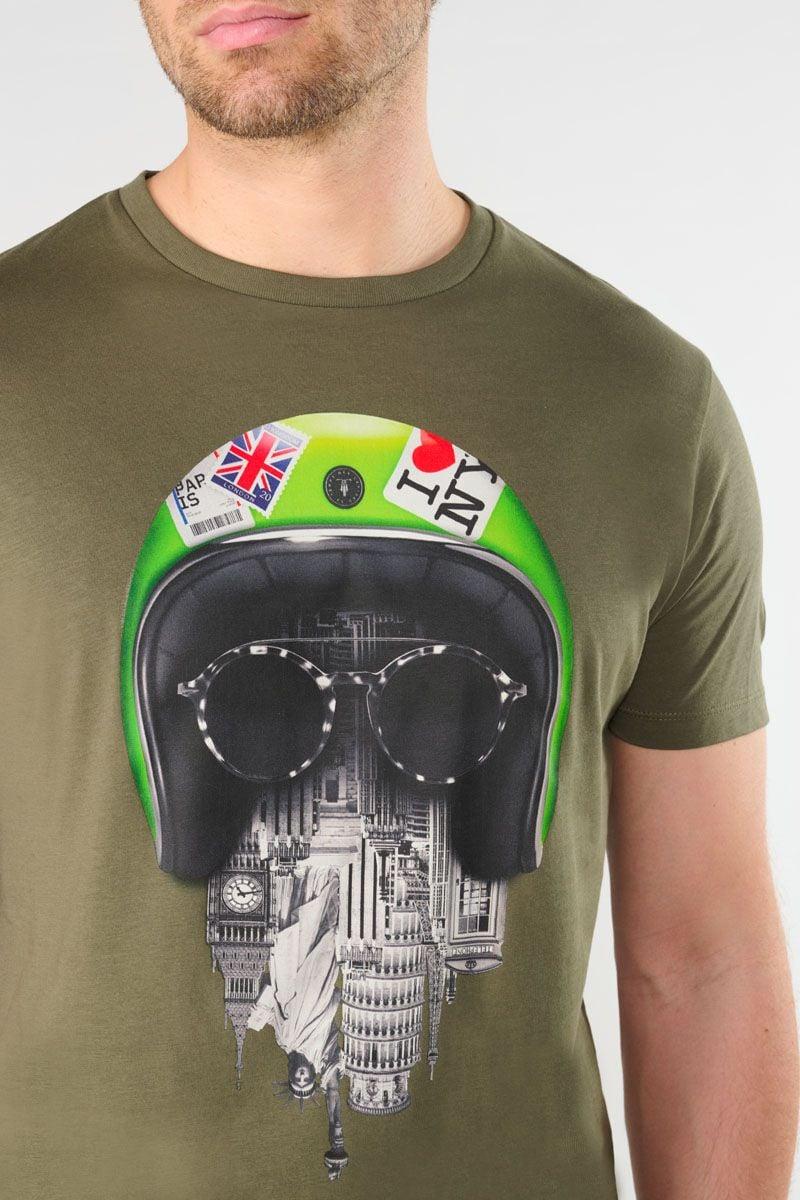 Le Temps Des Cerises T-shirt Wenby Kaki Imprimé