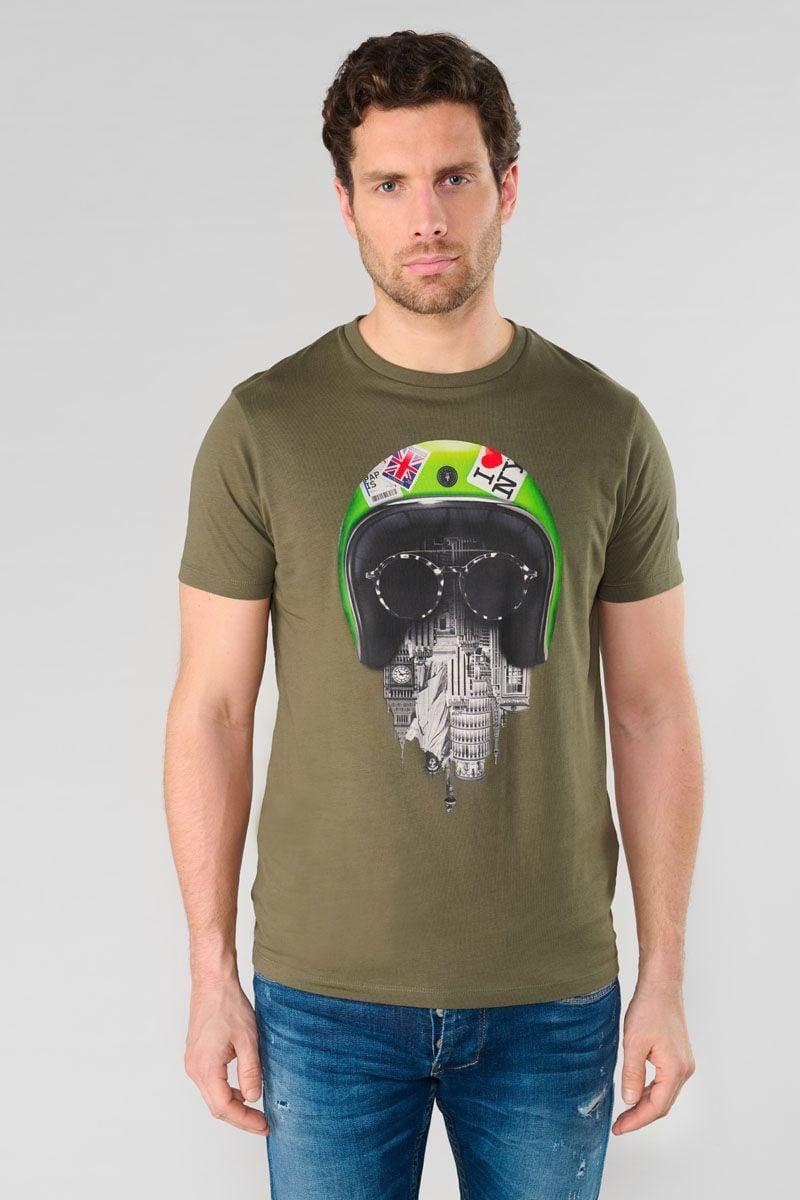 le temps des cerises T-shirt Wenby kaki imprimé