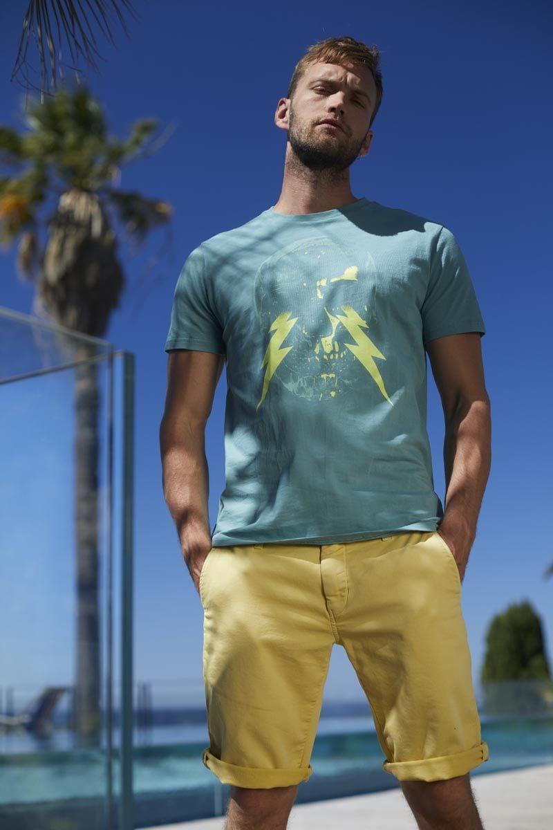 le temps des cerises T-shirt Witek vert d'eau