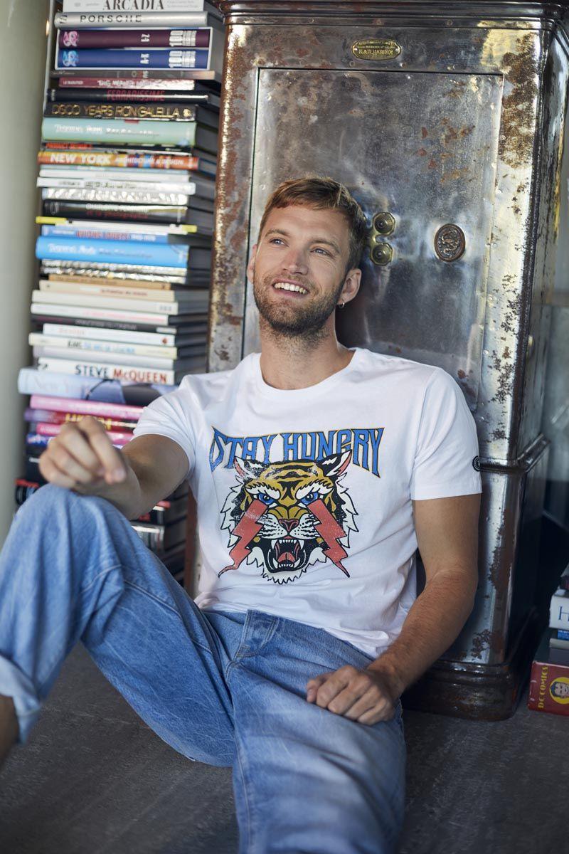 le temps des cerises T-shirt Yair blanc imprimé