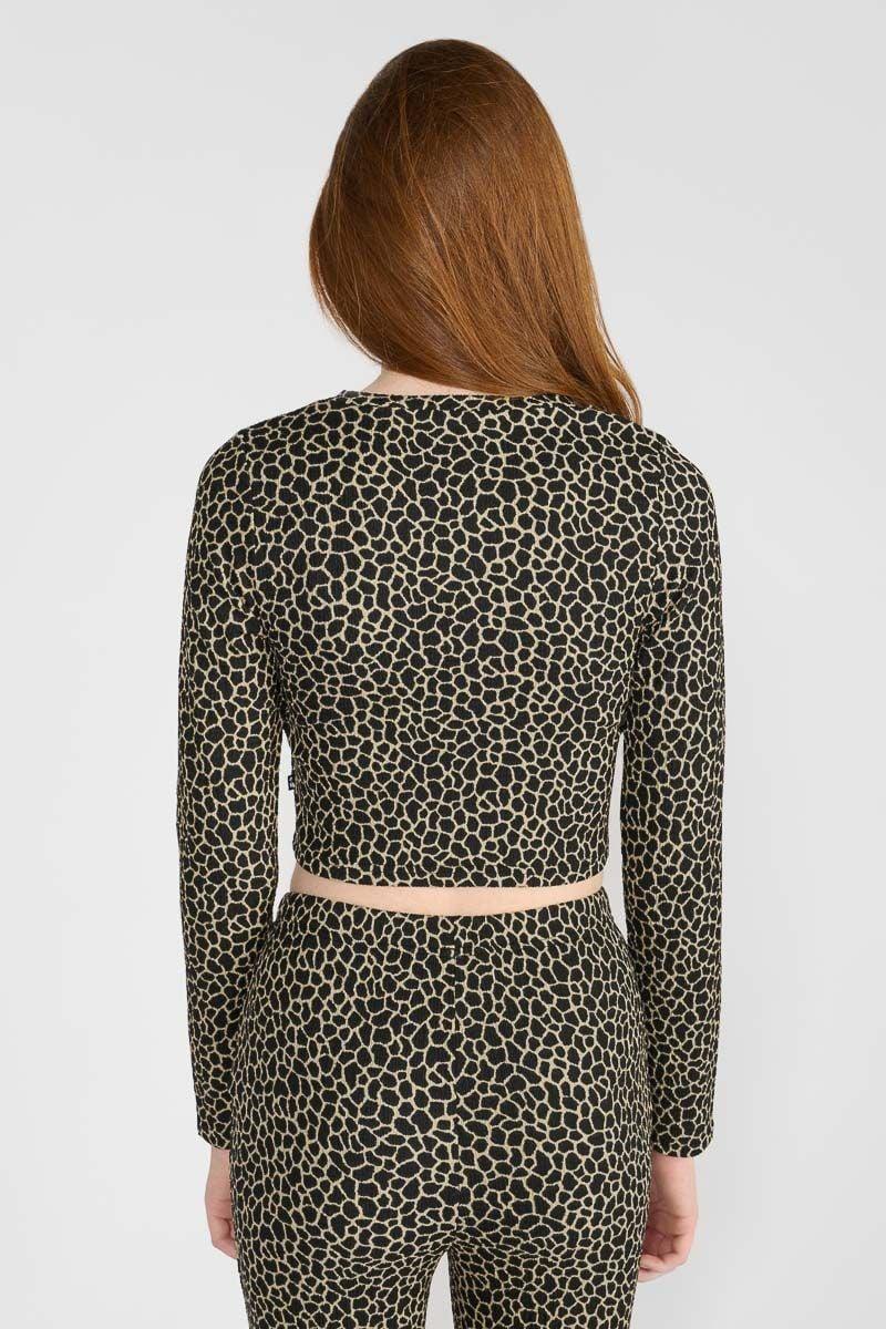 Le Temps Des Cerises Top Coulagi Noir à Motif