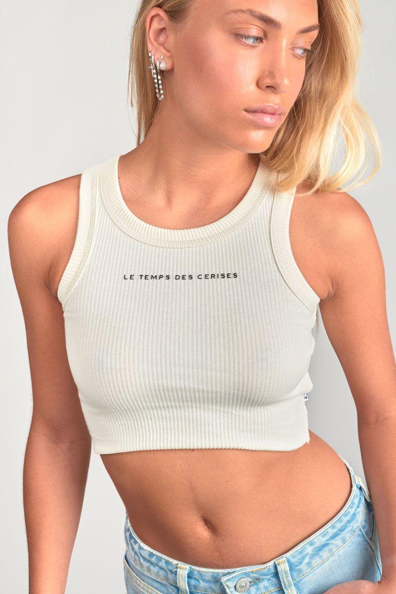 Le Temps Des Cerises Top Court Murgi Crème