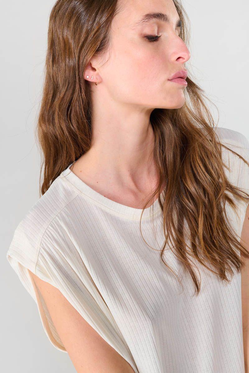 Le Temps Des Cerises Top Fraser Blanc