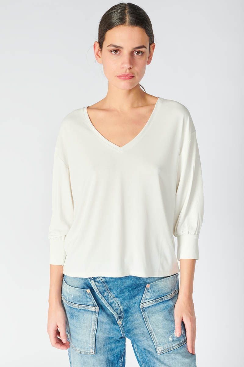 le temps des cerises Top Jessie crème