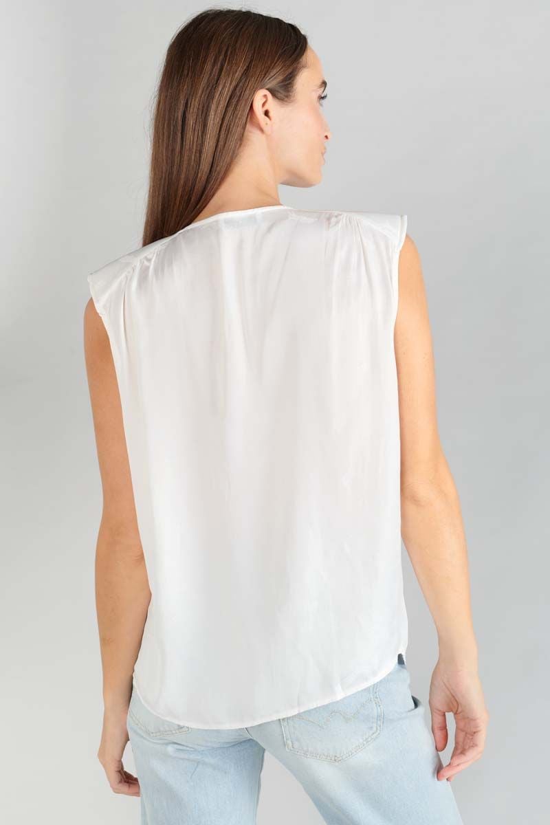 Le Temps Des Cerises Top Missou En Jacquard Crème