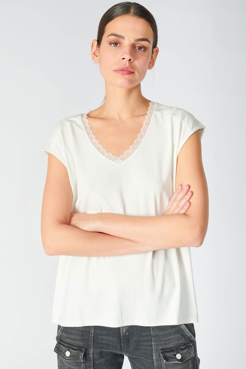 le temps des cerises Top Nate blanc