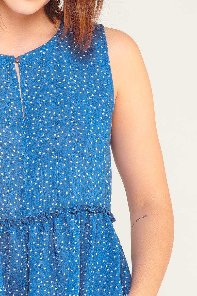 Le Temps Des Cerises Top Norma Bleu