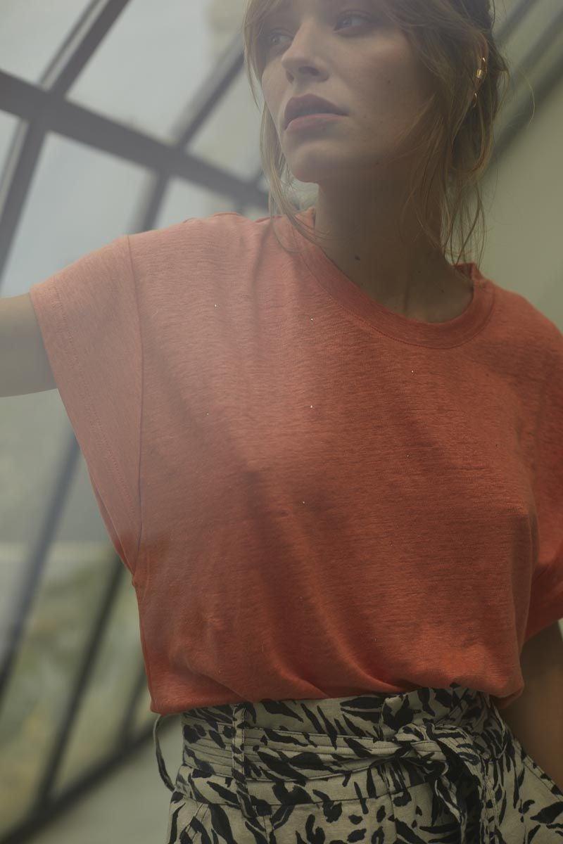 le temps des cerises Top Overs orange corail