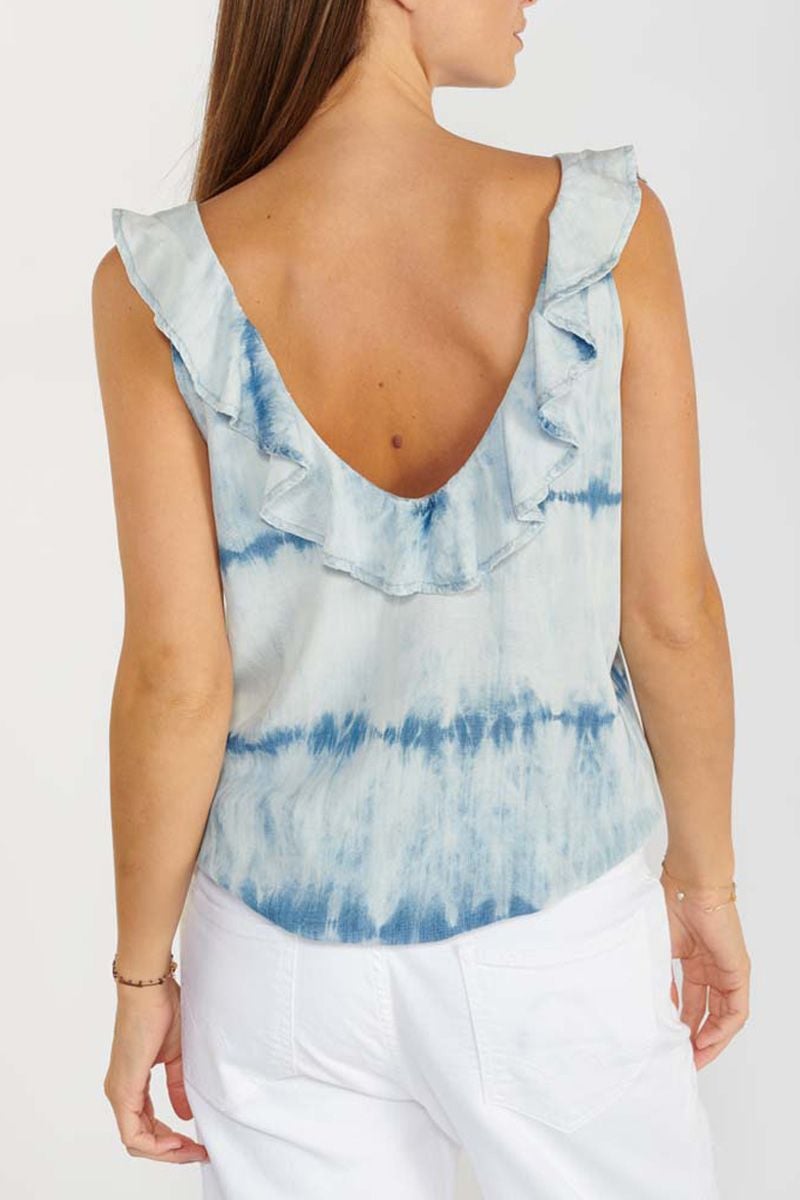 Le Temps Des Cerises Top Papas Tie And Dye Bleu