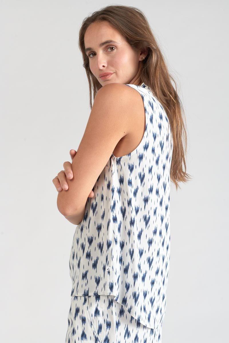 Le Temps Des Cerises Top Rosita Tie And Dye Bleu