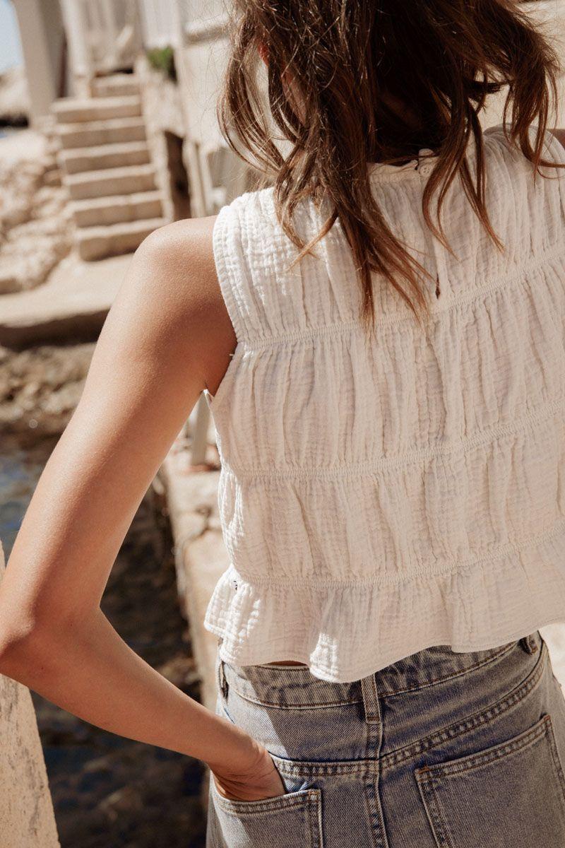 le temps des cerises Top Sabagi crème