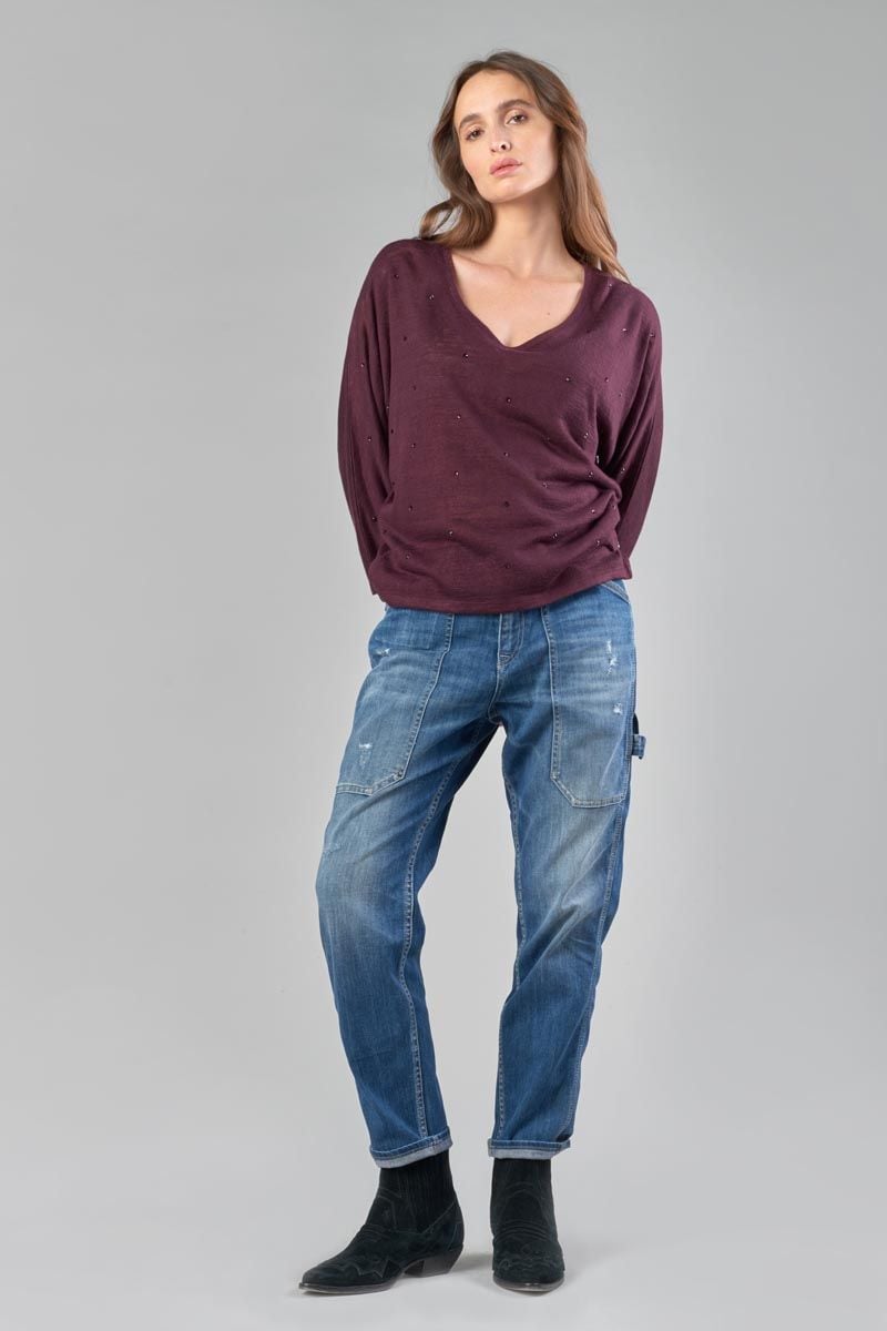 Le Temps Des Cerises Top Villou Lie De Vin