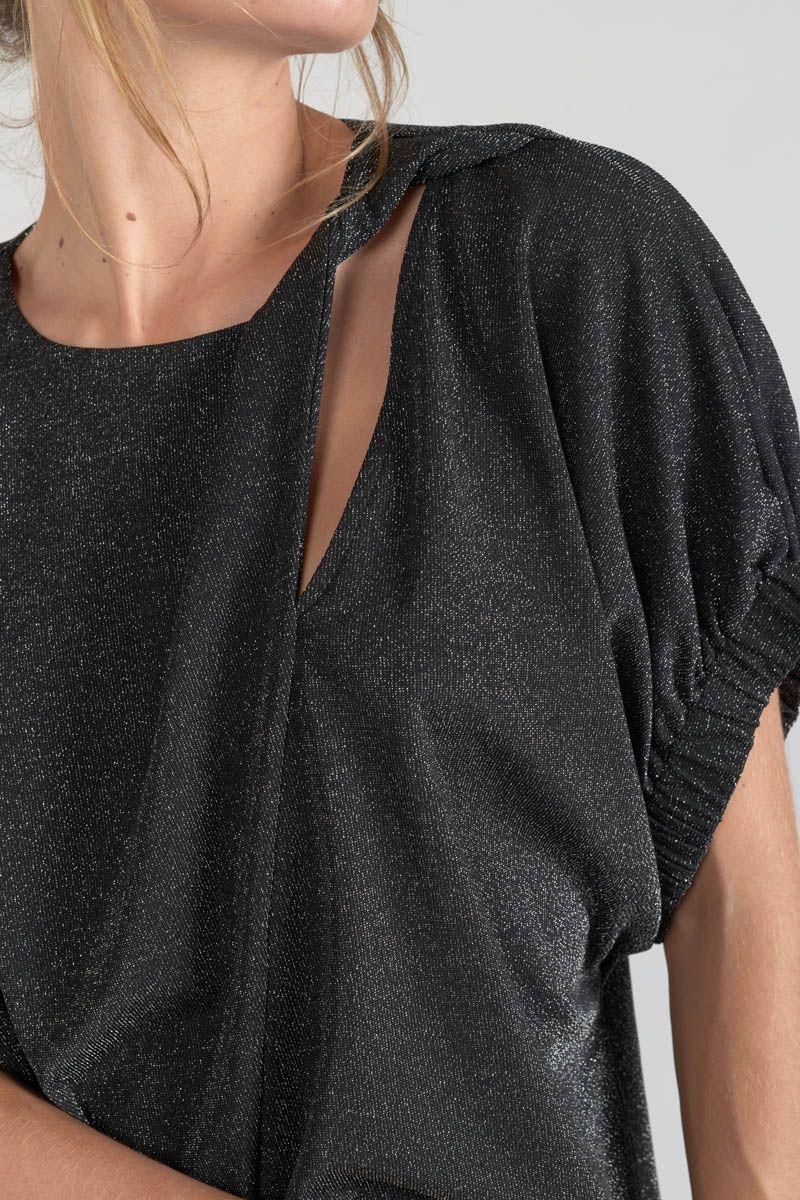 Le Temps Des Cerises Top Winslet Noir Irisé