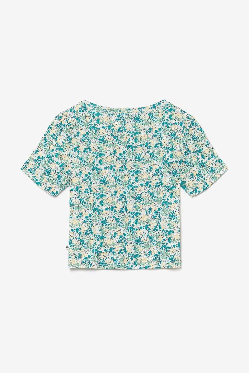 Le Temps Des Cerises Top Yzygi à Motif Floral Vert