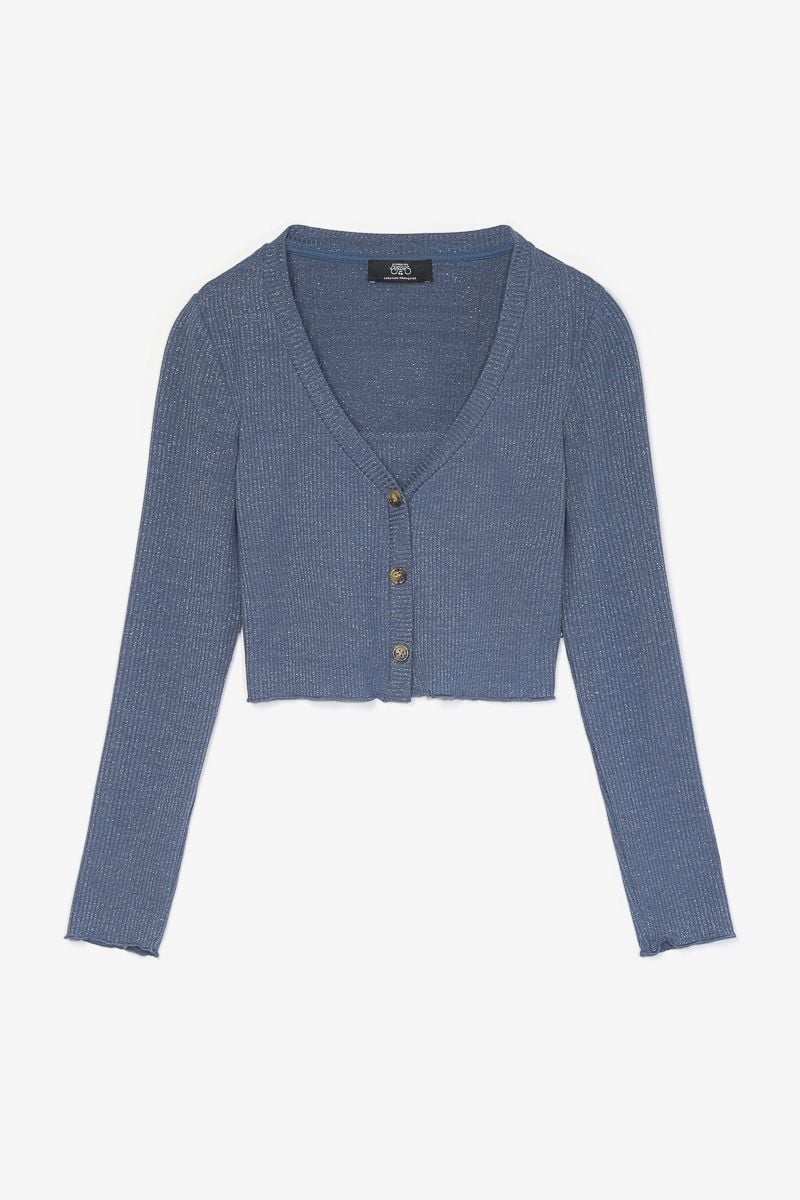 le temps des cerises Twin set Zebragi bleu jeans