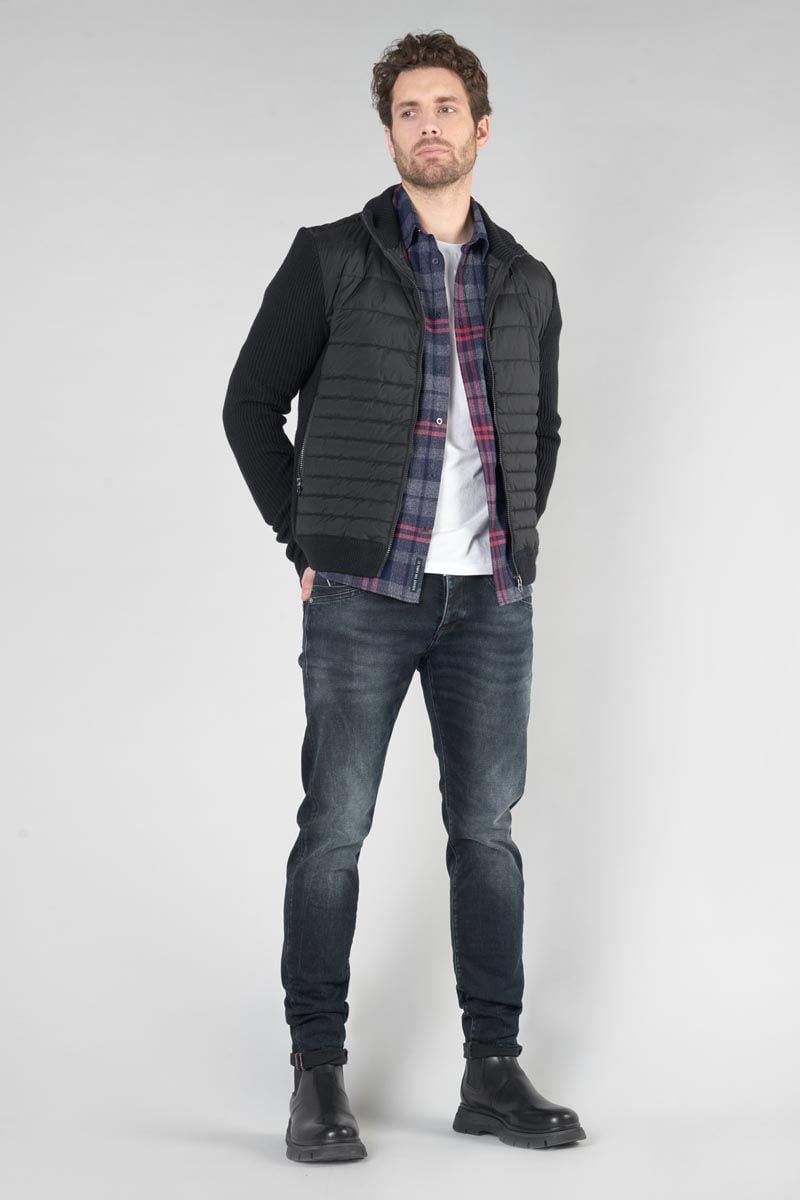 Le Temps Des Cerises Veste Bi-matière Briva Noire