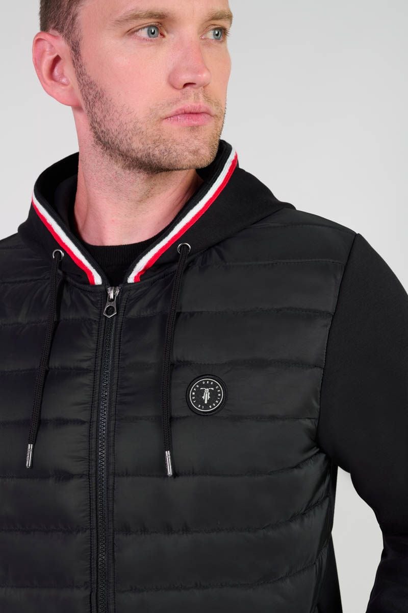 Le Temps Des Cerises Veste Bi-matière Thol Noire