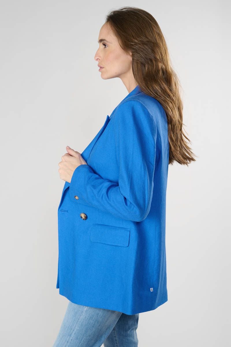 Le Temps Des Cerises Veste Blazer Beky Bleu Roi