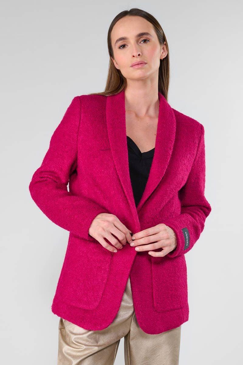 le temps des cerises Veste blazer Gredos framboise