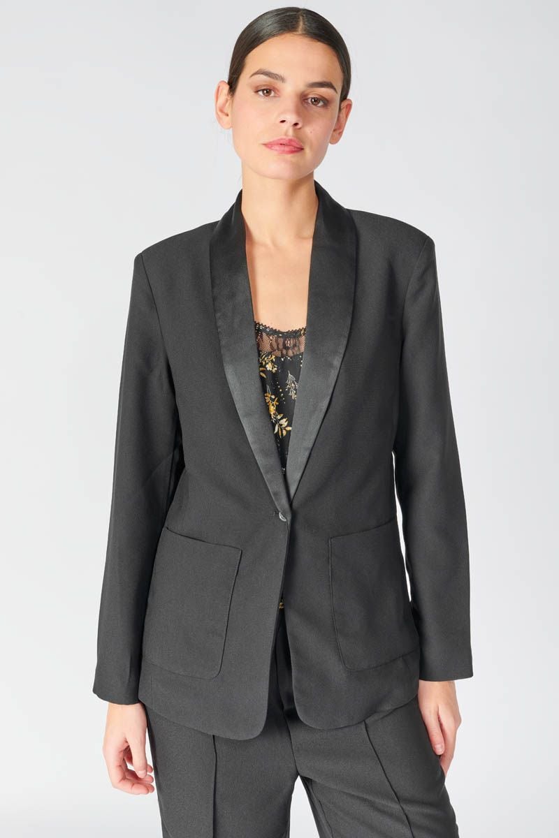 le temps des cerises Veste blazer Varja noire