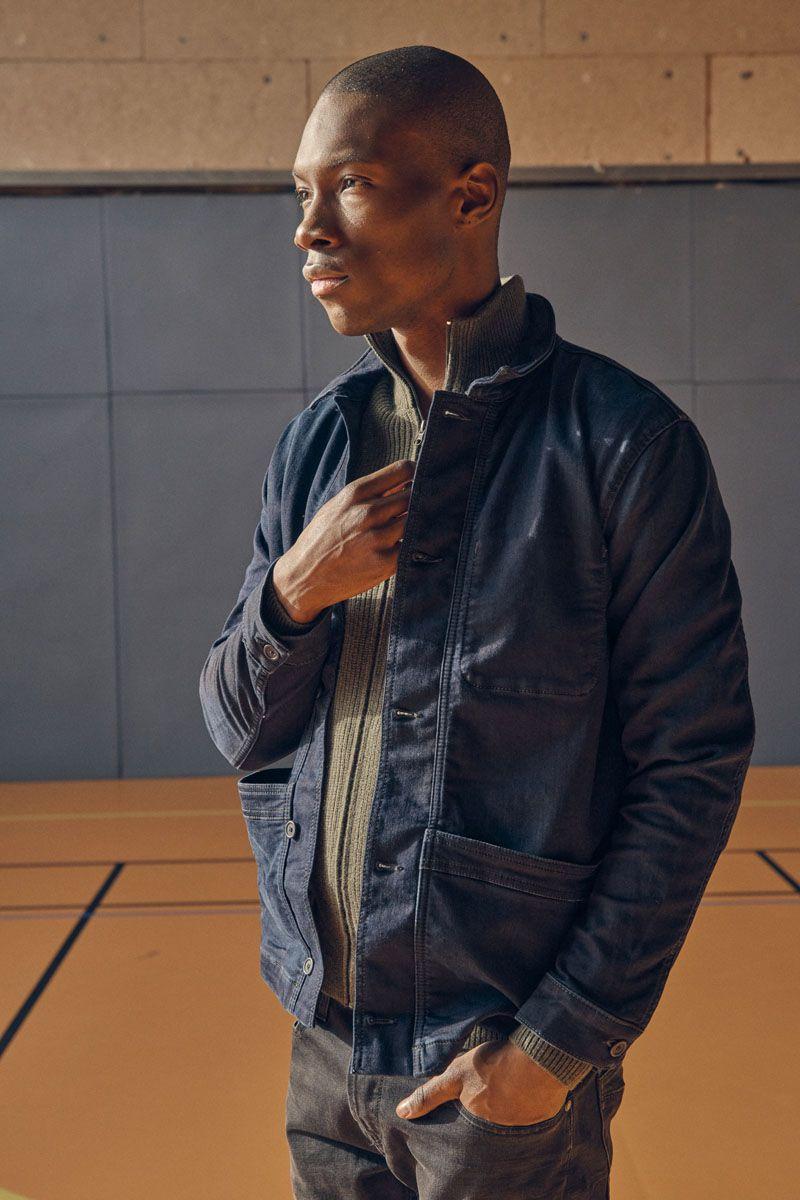 le temps des cerises Veste Carvos bleu noir