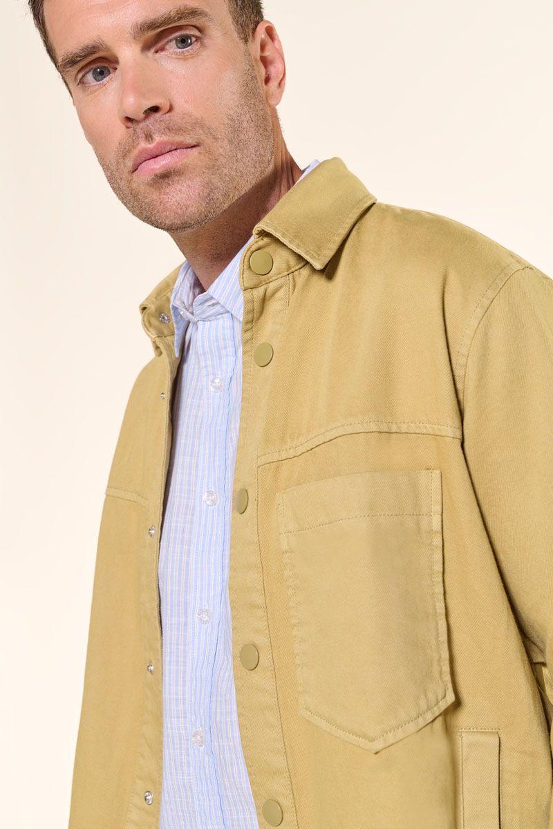 le temps des cerises Veste Cosmal en jeans camel