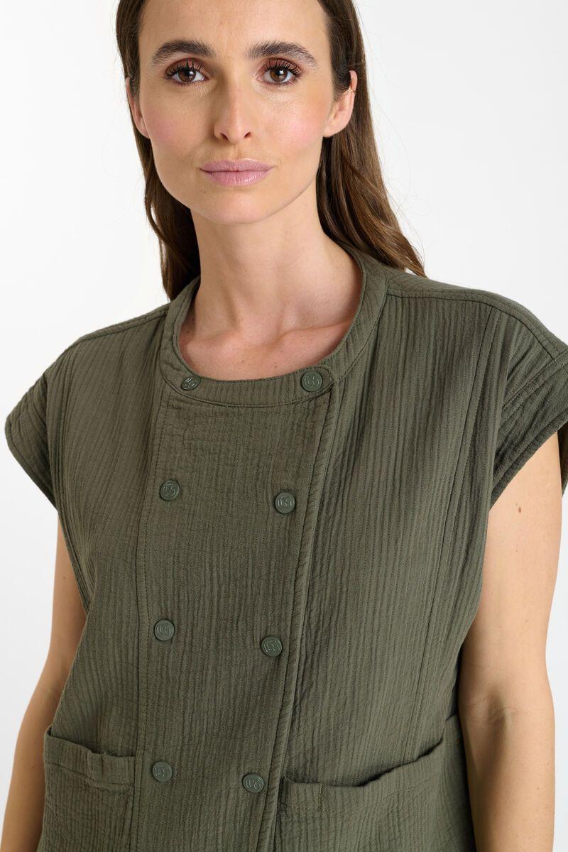 Le Temps Des Cerises Veste Elias Sans Manches Kaki