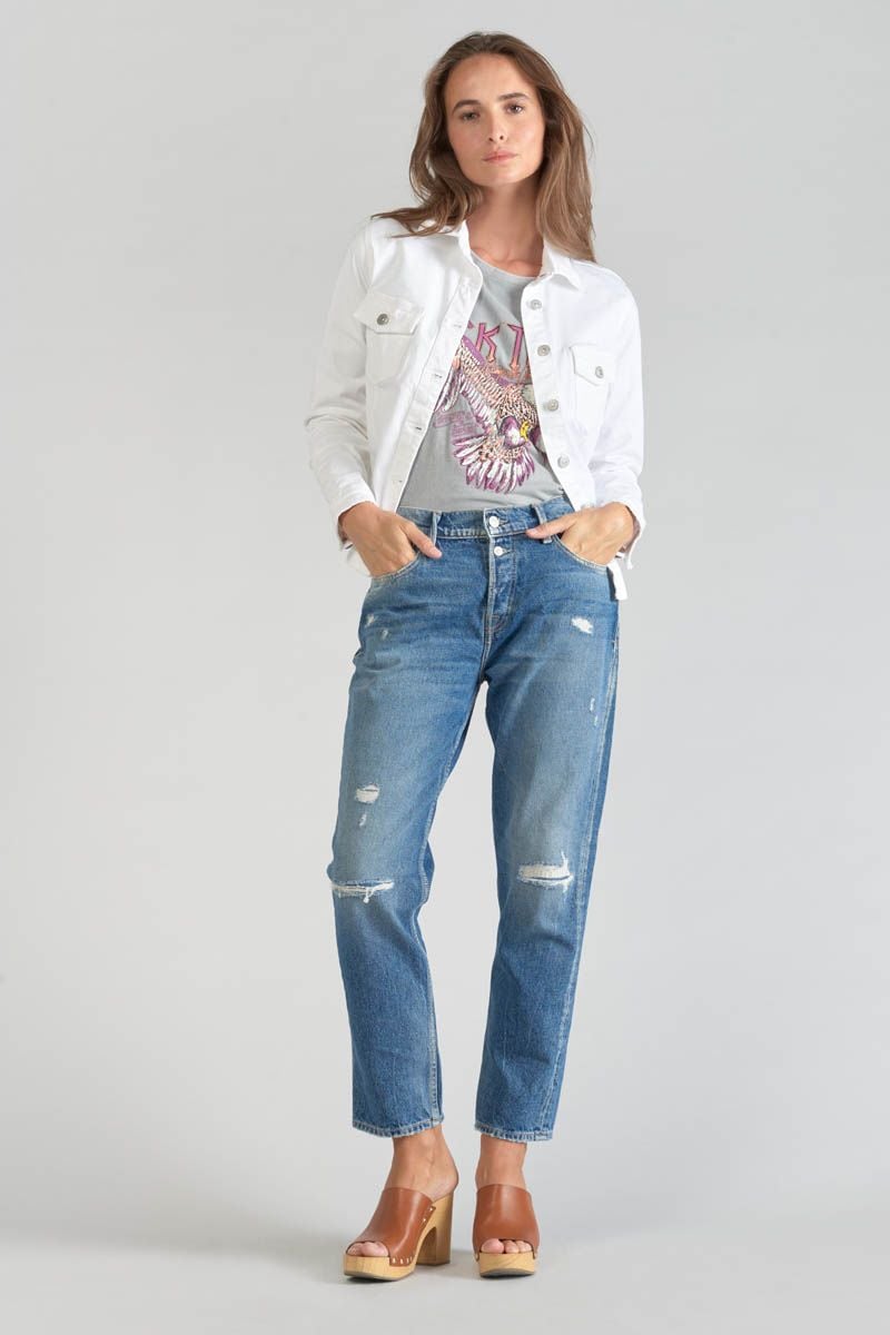 Le Temps Des Cerises Veste En Jeans Lilly Blanche