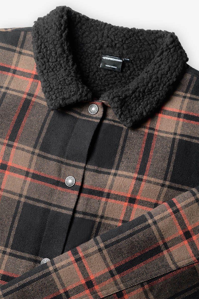 Le Temps Des Cerises Veste Eribo Kaki à Carreaux